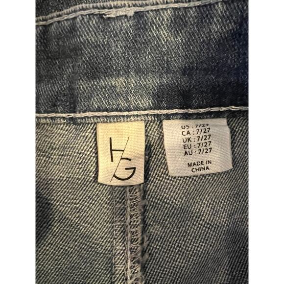 Happily Grey Long Denim Midi Skirt Medium Wash 27 - Picture 5 of 6